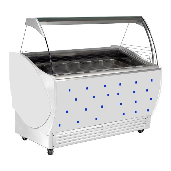 Curved Front Gelato Display Case model CR-GF.