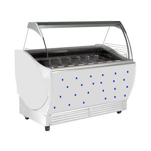 Gelato Display Case | Curved Front Glass | CR-GF