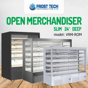 Read more about the article Frost Tech Refrigeration Slim (24″ Deep) Open Merchandiser | VRM-ROM