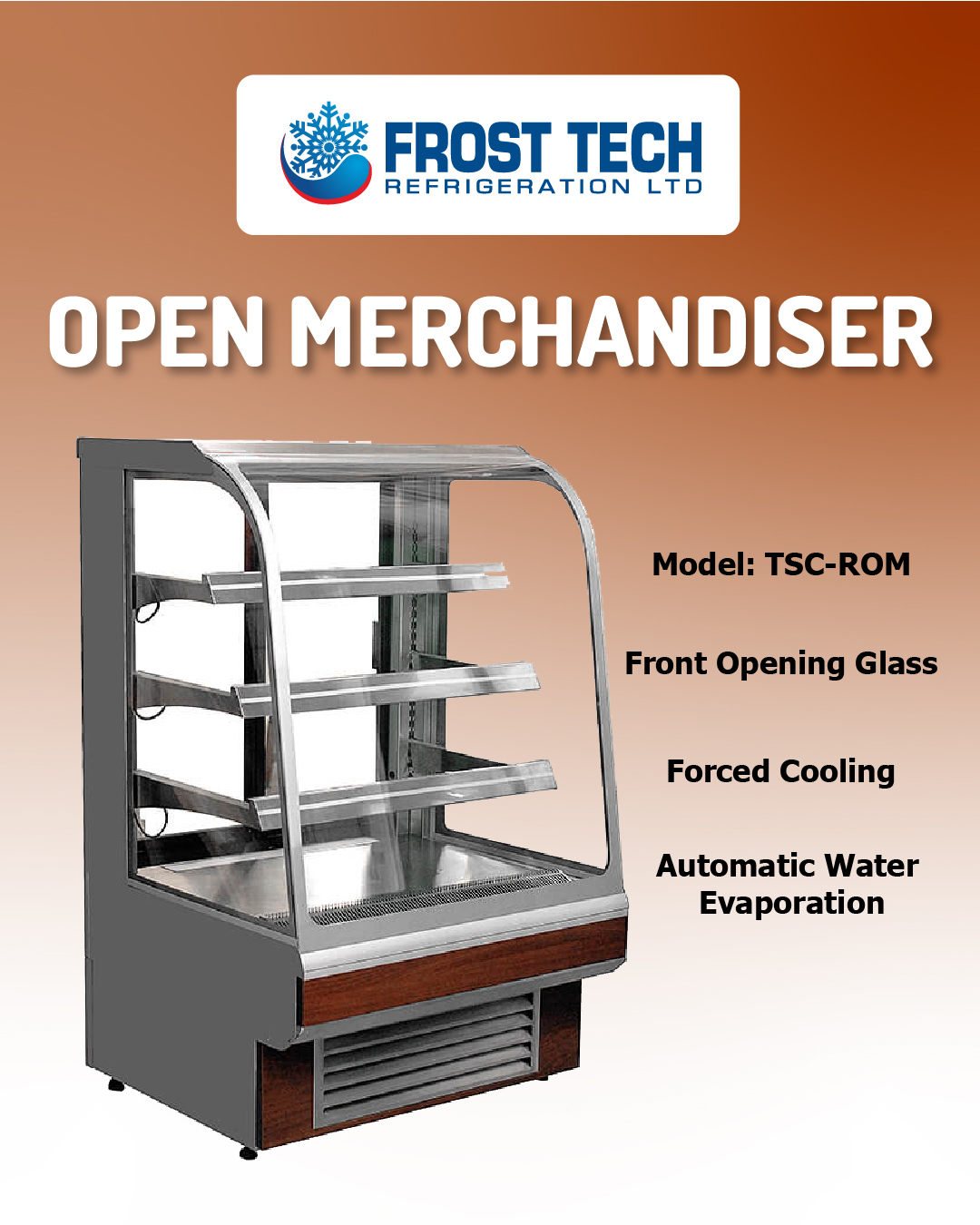Read more about the article Open Merchandiser – Low Profile Curved Refrigerated | TSC-ROM