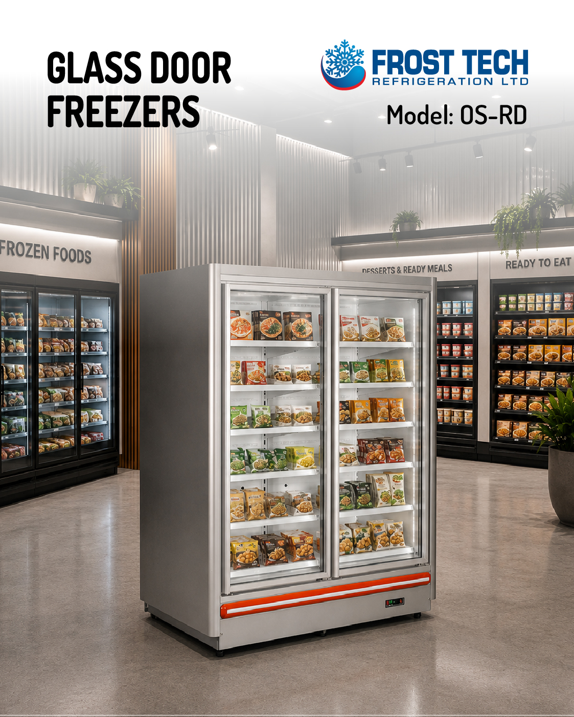 You are currently viewing Glass Door Freezers – Model: OS-RD –  Frost Tech Refrigeration