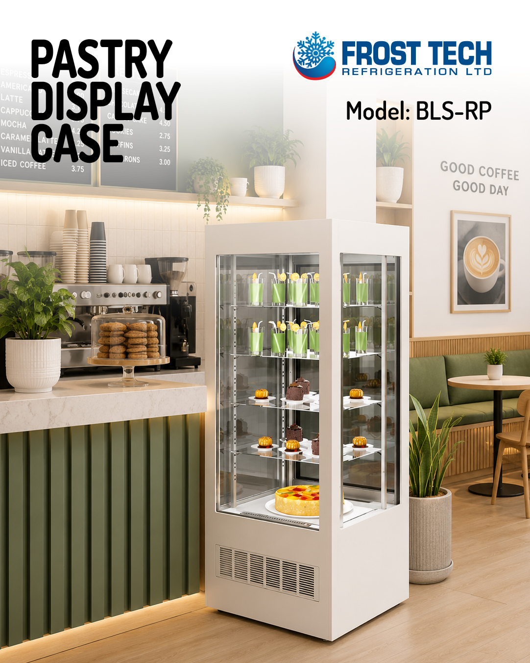 Read more about the article Pastry Display Case  – Model: BLS-RP –  Frost Tech Refrigeration
