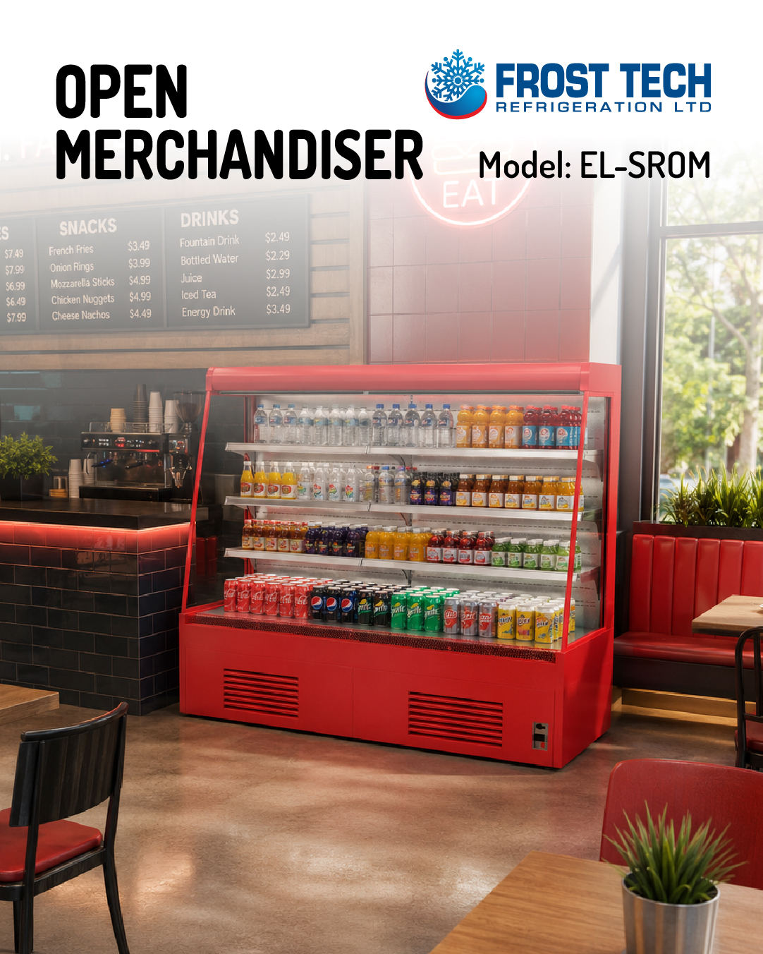 You are currently viewing Open Merchandiser EL-SROM | Commercial Multi-Deck Refrigerated Display | Frost Tech Refrigeration
