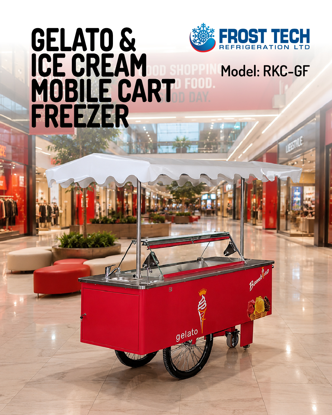 Read more about the article Gelato & Ice Cream Mobile Cart Freezer | Frost Tech Refrigeration