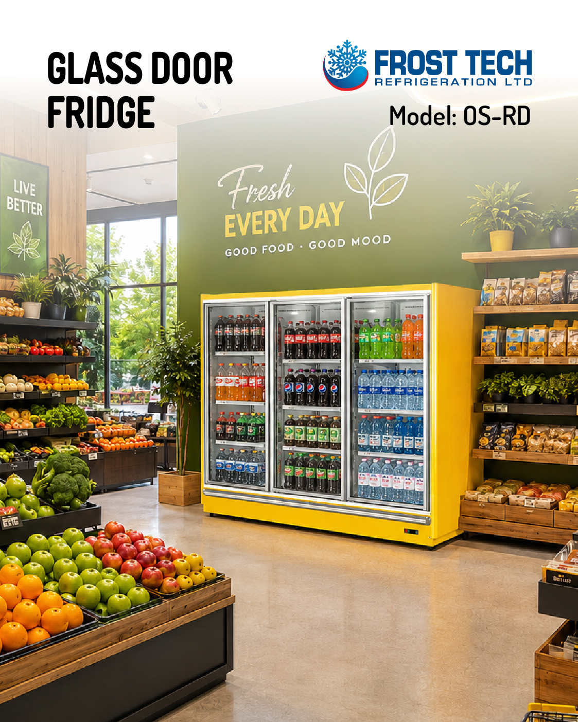 You are currently viewing Glass Door Fridge OS-RD | Commercial Reach-In Display Freezer | Frost Tech Refrigeration