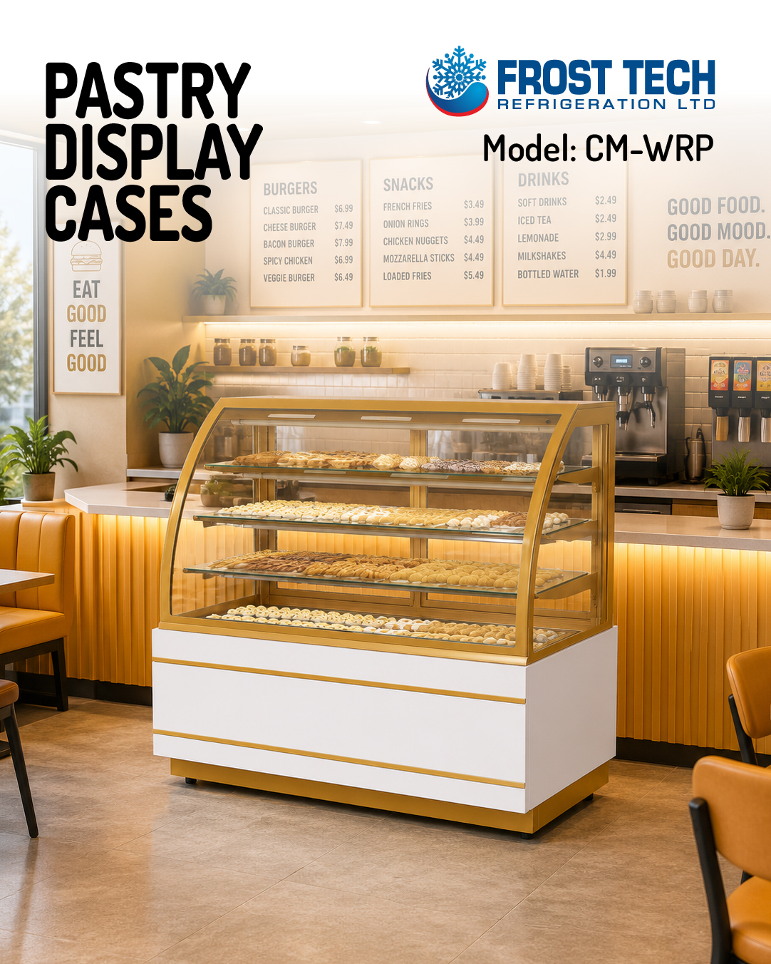 Read more about the article Pastry Display Cases CM-WRP | Premium Refrigerated Bakery Display | Frost Tech Refrigeration