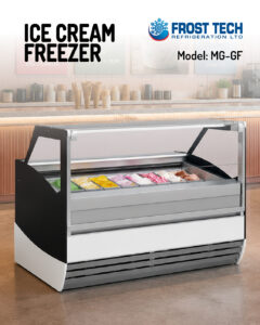 Read more about the article Ice Cream Freezer MG-GF | Straight Glass Gelato Display Case | Frost Tech Refrigeration