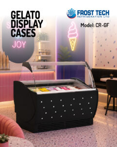 Read more about the article Gelato Display Cases CR-GF | Curved Front Glass Gelato Display