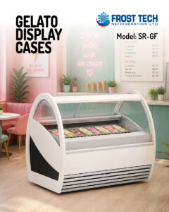 Read more about the article Gelato Display Cases SR-GF | Curved Glass Gelato Display | Frost Tech Refrigeration