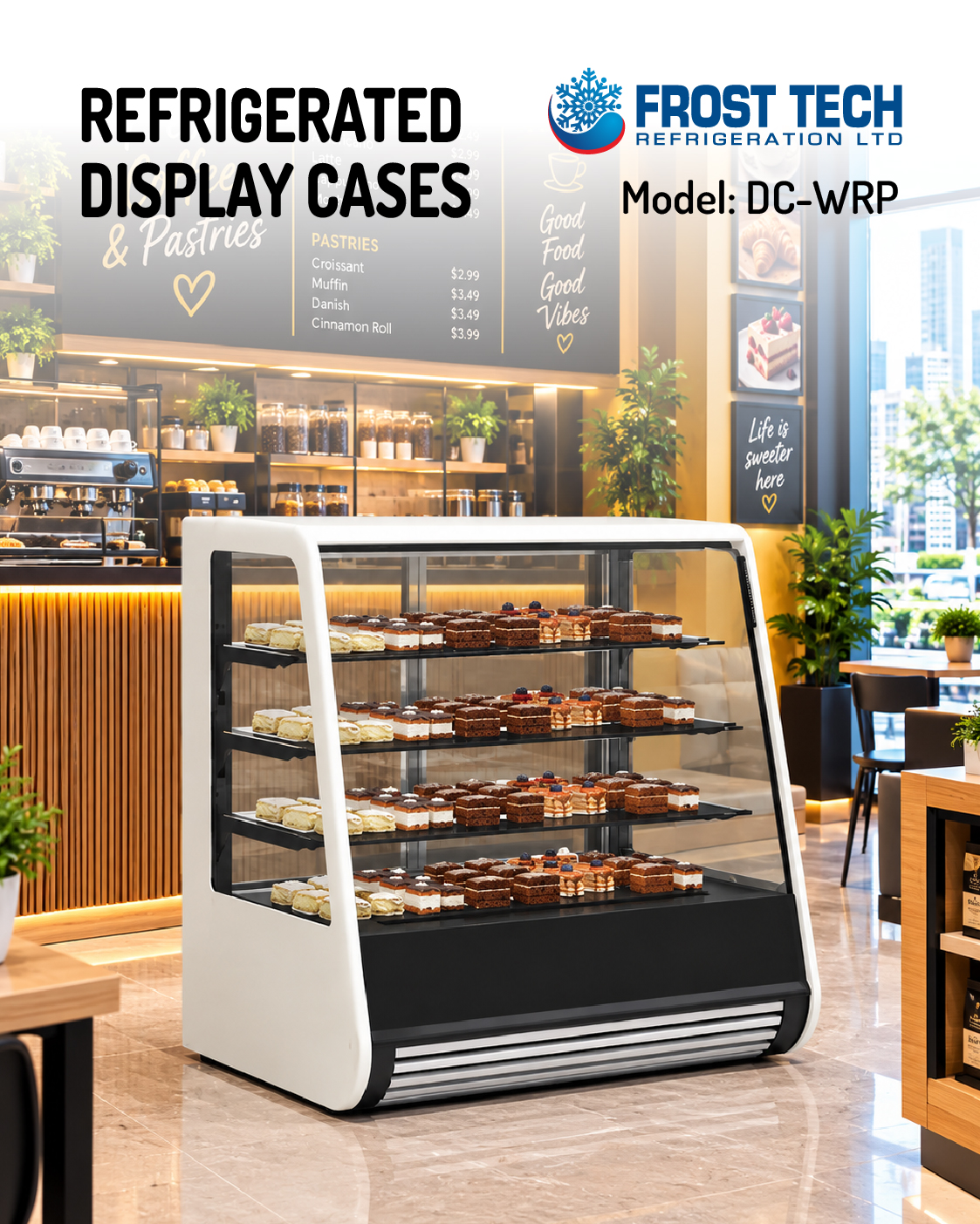Read more about the article Refrigerated Display Cases | DC-WRP Angled Glass Display